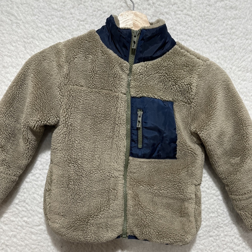 Tommy Bahama Boys Youth Fleece Full Zip Jacket Winter Brown Blue Size XS (4)‎ - Picture 4 of 7